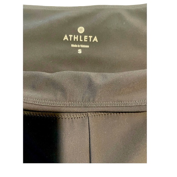 ATHLETA LEGGING WITH FRONT ZIPPER POCKETS SLITS ON ANKLE SIZE SMALL - Picture 4 of 6
